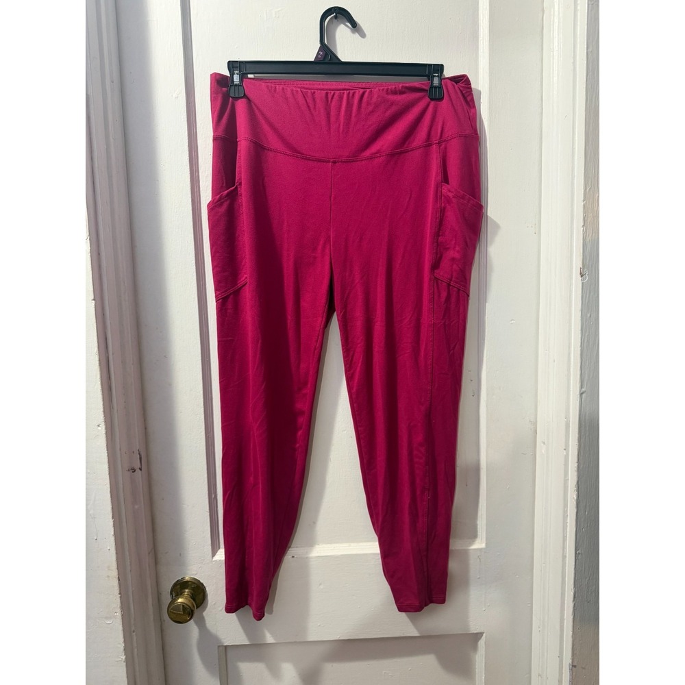 Zenana Pink Pocket Leggings in 3X